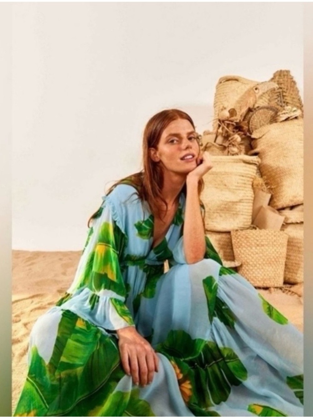 FARM RIO Banana Maxi Tropical Print Dress - Picture 2 of 6